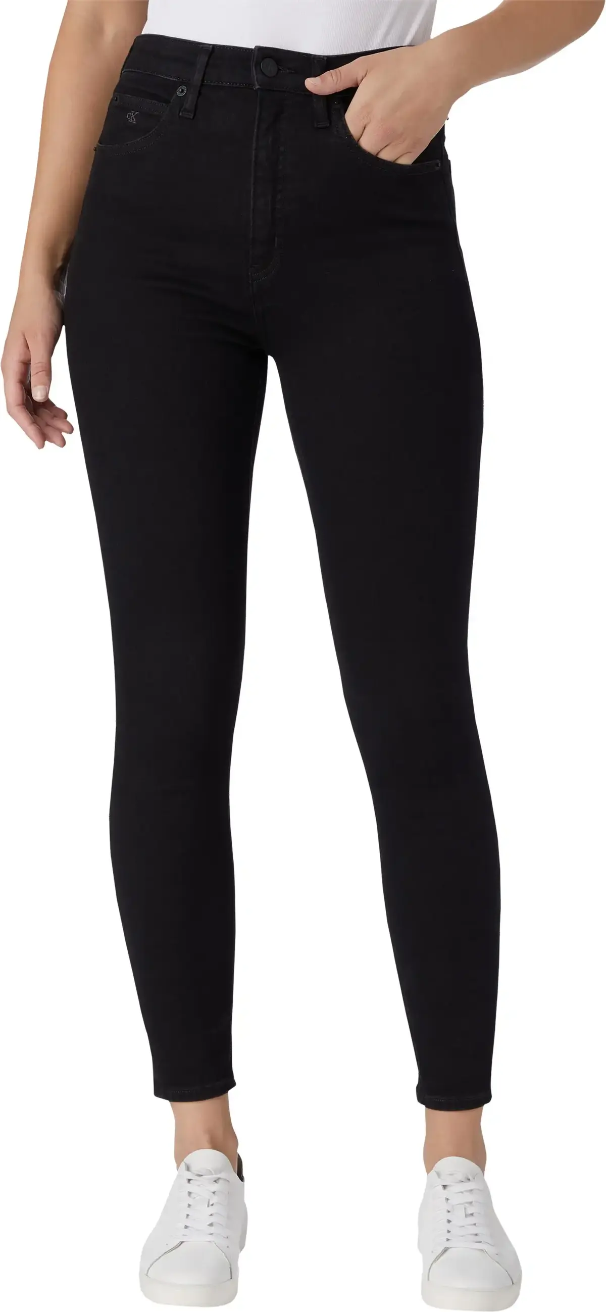 Calvin Klein HIGH RISE SUPER SKIN Kadın Antrasit Kot Pantolon