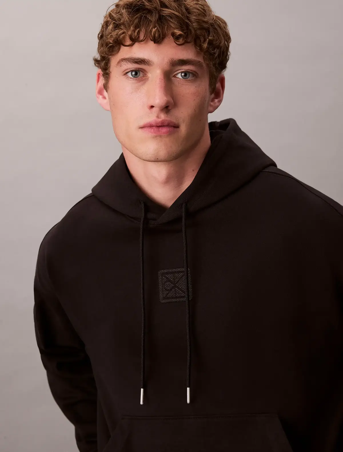 Calvin Klein PREMIUM TERRY CK Siyah Erkek Kapüşonlu Sweatshirt