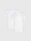 Calvin Klein S/S CREW NECK 2PK Erkek Beyaz T-Shirt