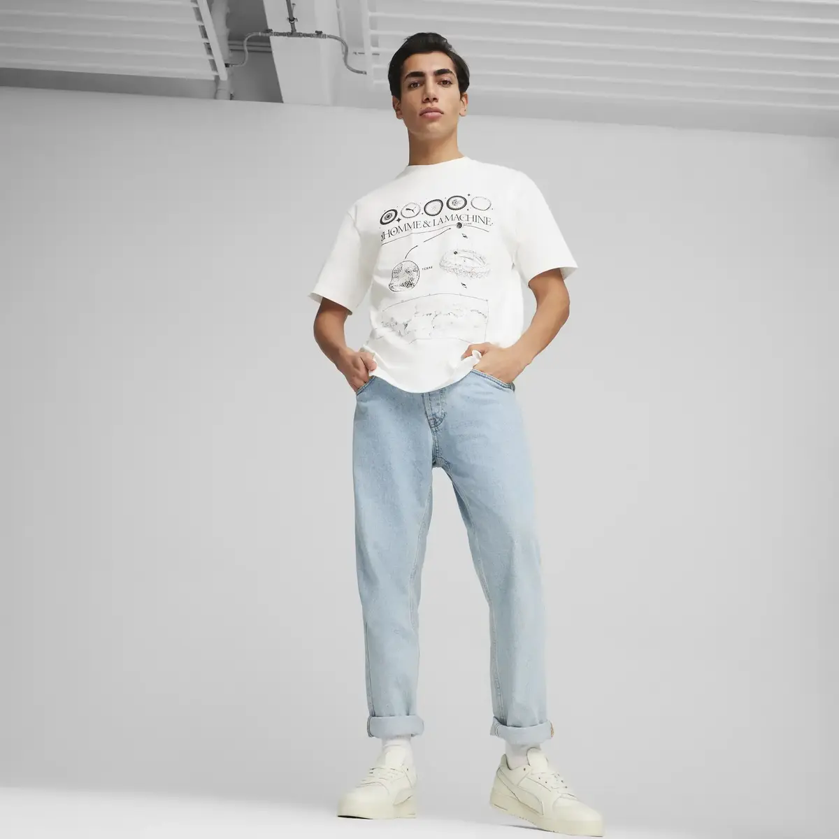 Puma GRAPHICS Tee Beyaz Erkek T-Shirt