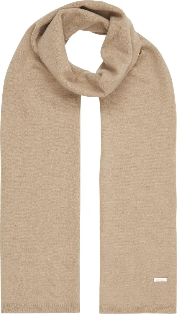 Calvin Klein CASHMERE KNITS SCARF Kadın Bej Eşarp