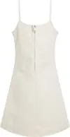 Calvin Klein ICONIC DENIM MINI DR, 1AA Beyaz Kadın Elbise-Etek