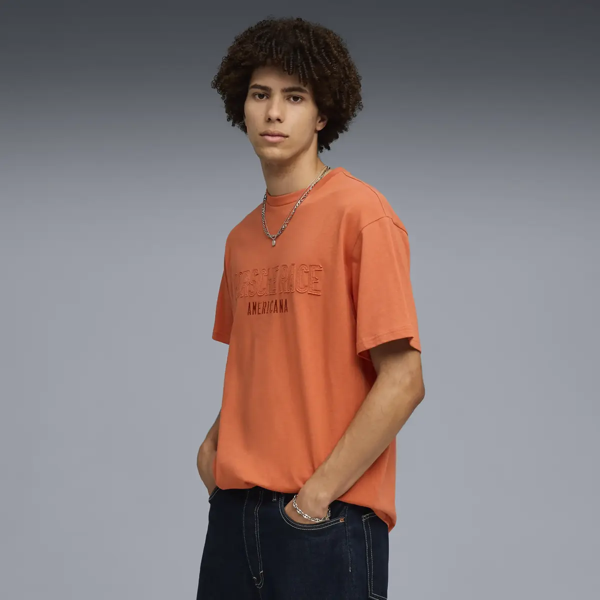 Puma PL Lifestyle Tee Turuncu Erkek T-Shirt