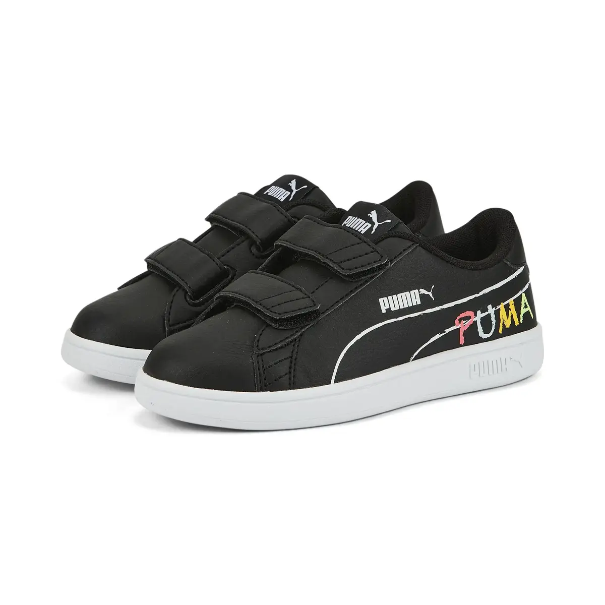Puma Smash V2 Home School V Ps Siyah Çocuk Çocuk Günlük Spor Ayakkabı