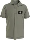 Calvin Klein BADGE POLO Erkek Gri Polo T-Shirt