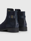 Tommy Hilfiger TH SUEDE FLAT BOOT Kadın Siyah Bot