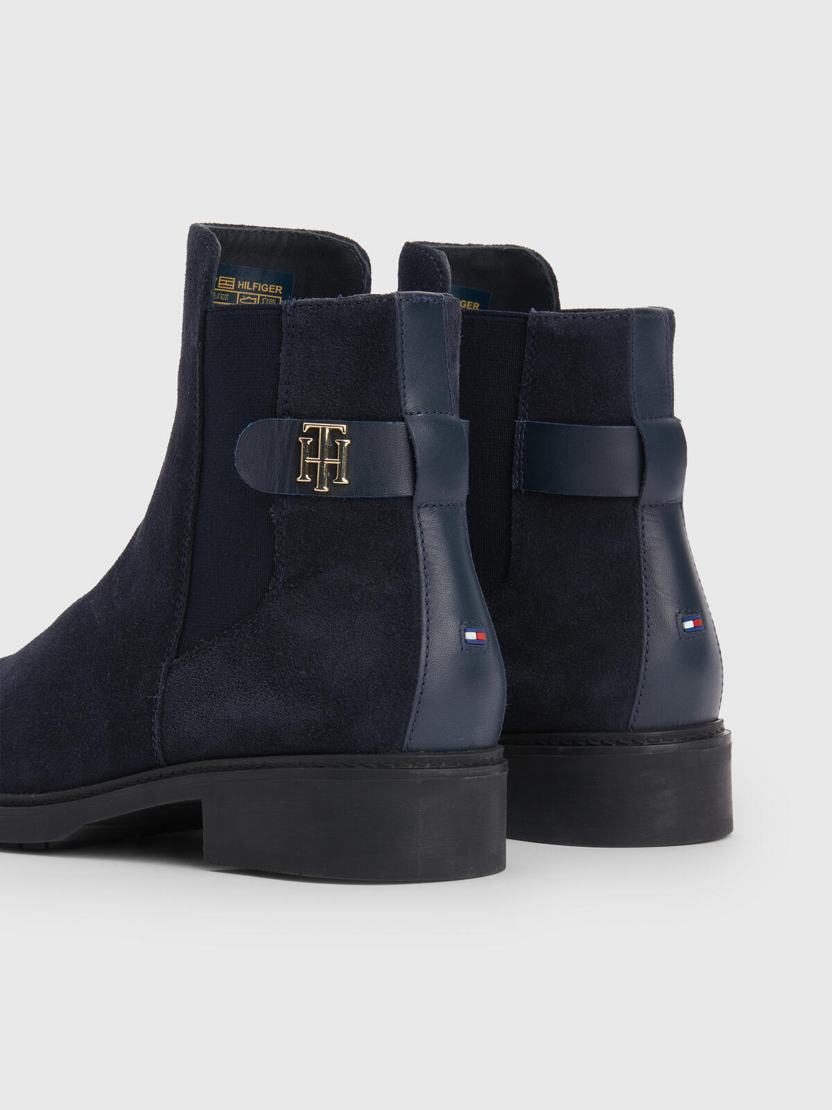 Tommy Hilfiger TH SUEDE FLAT BOOT Kadın Siyah Bot