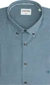 Calvin Klein MULTI CHECK SLIM BD Erkek Mavi Gömlek