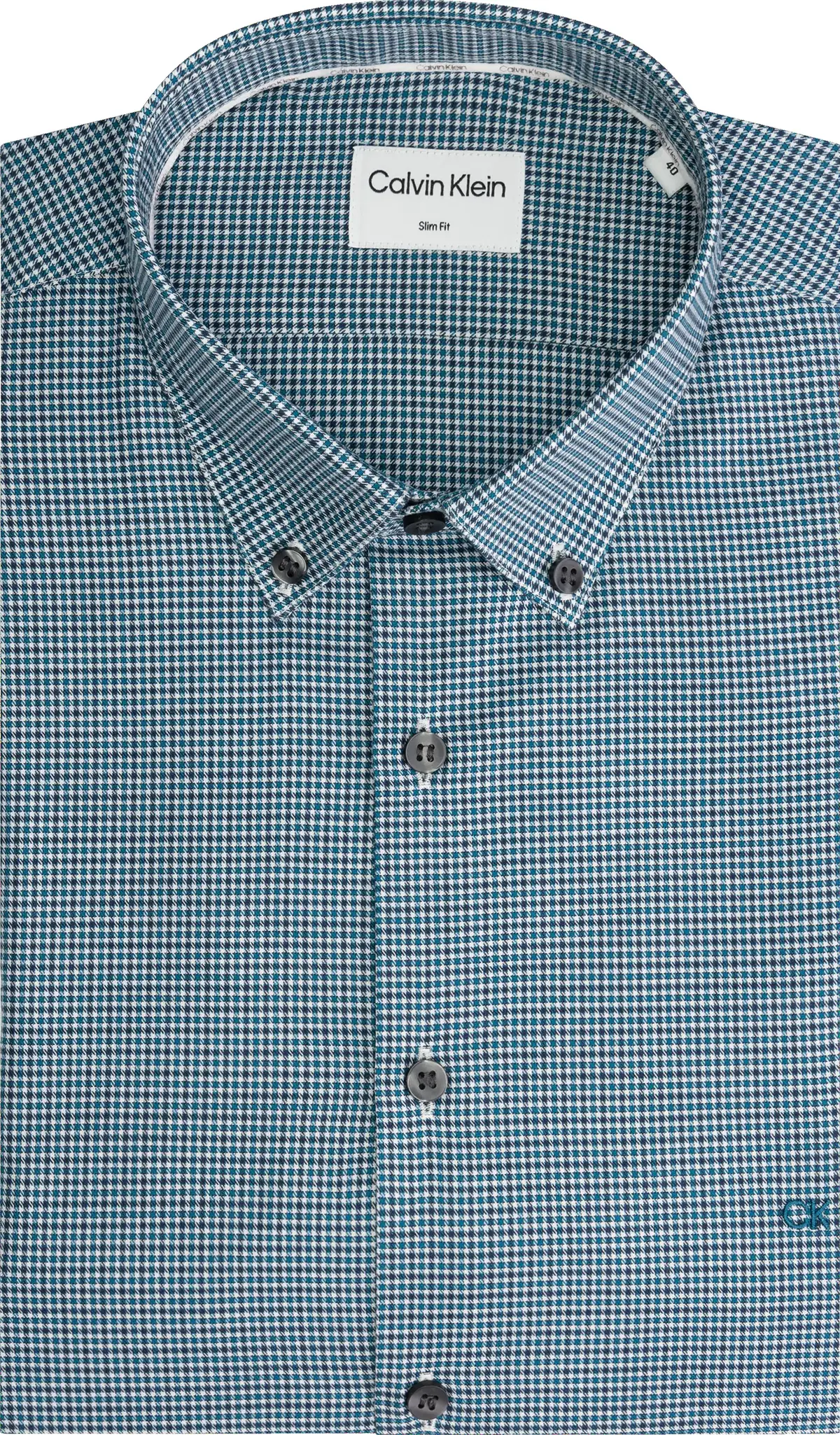 Calvin Klein MULTI CHECK SLIM BD Erkek Mavi Gömlek