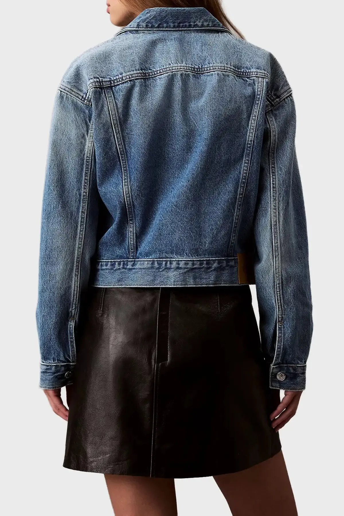 Calvin Klein 90s TRUCKER JACKET GOLD DUST Mavi Kadın Ceket