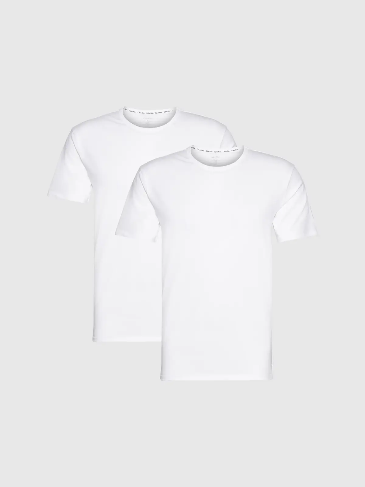 Calvin Klein 2P S/S CREW NECK Erkek Beyaz T-Shirt