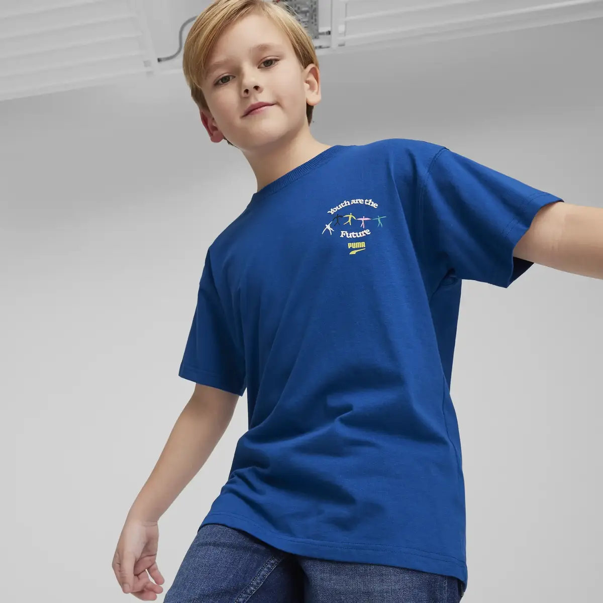 Puma DOWNTOWN Graphic Tee Mavi Erkek T-Shirt & Polo