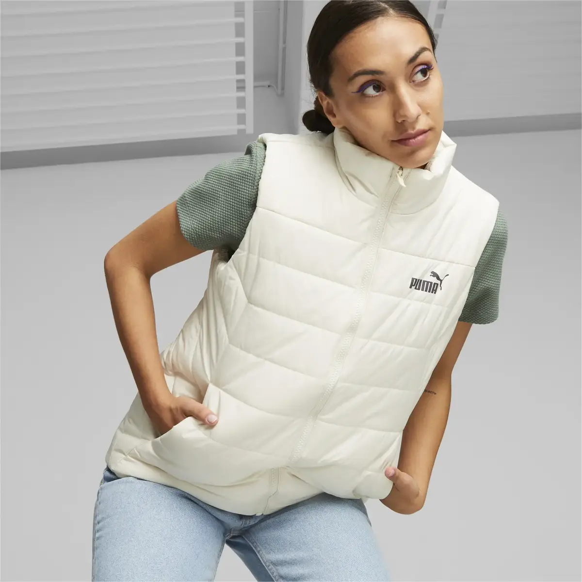 Puma ESS Padded Vest Bej Kadın Şişme Yeek