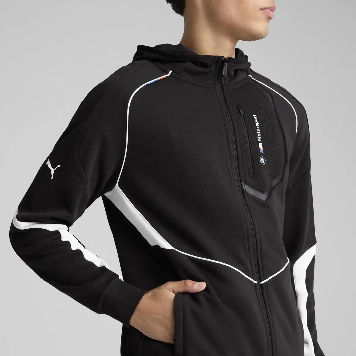 PUMA BMW MMS HOODED SWEAT JACKET Siyah Erkek Ceket