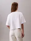Calvin Klein A-SS Boxy Logo Graph, YAA Beyaz Kadın T-Shirt
