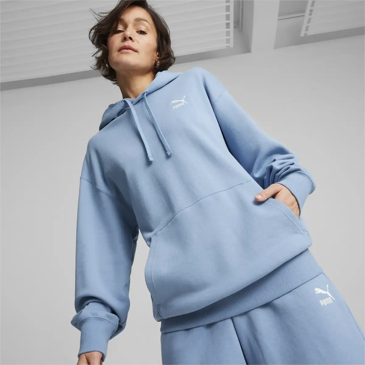 Puma BETTER CLASSICS Relaxed Hoodie TR Mavi Erkek Sweatshirt