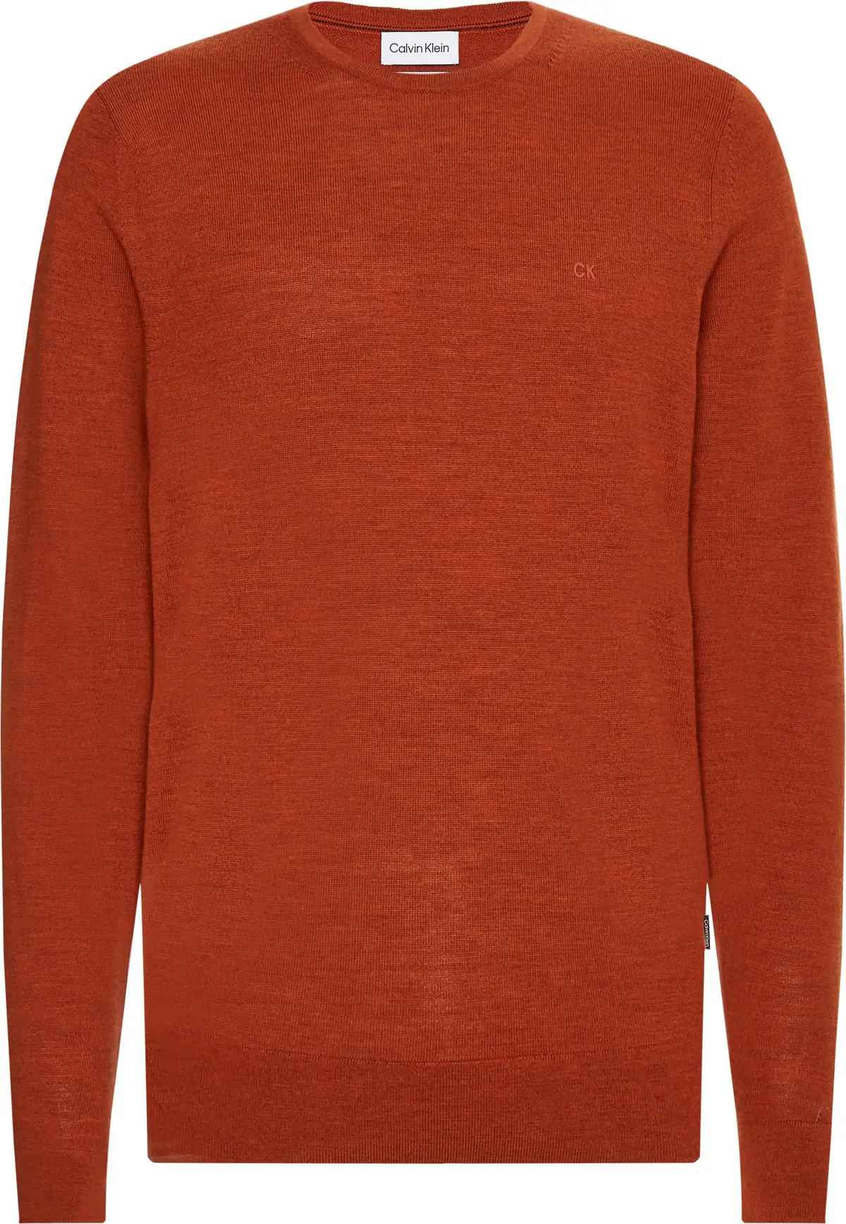 Calvin Klein SUPERIOR WOOL CREW N Erkek Turuncu Kazak