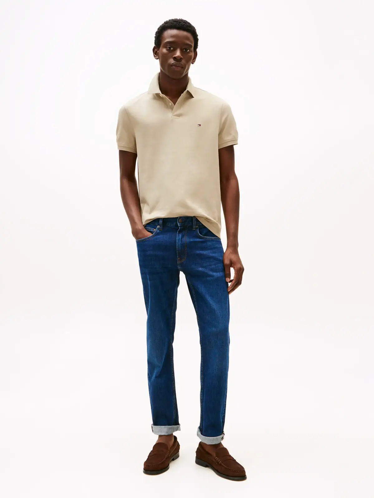 Tommy Hilfiger 1985 REGULAR POLO, RBT Bej Erkek T-Shirt & Polo