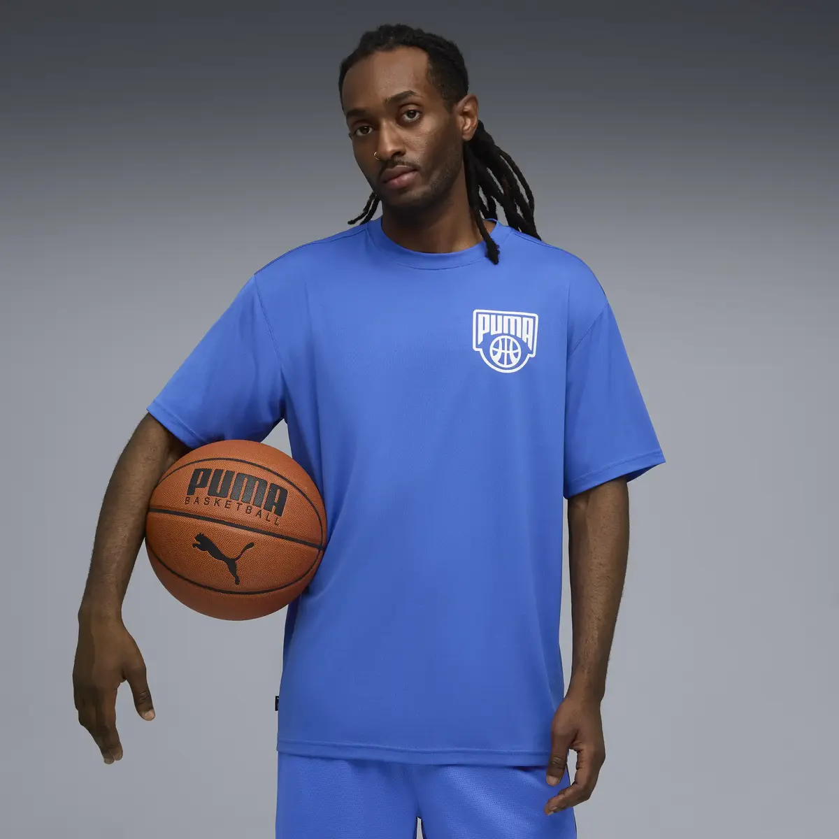 Puma Posterize Tee II Mavi Erkek T-Shirt & Polo