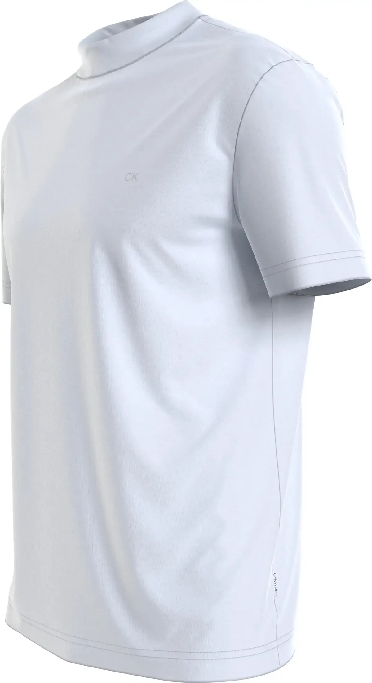 Calvin Klein SMOOTH COTTON MOCK T Erkek Beyaz T-Shirt