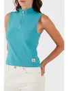 Calvin Klein A- WOVEN LABEL SL QZ TOP Yeşil Kadın Tişört Calvin Klein A- WOVEN LABEL SL QZ TOP Yeşil Kadın Tişört