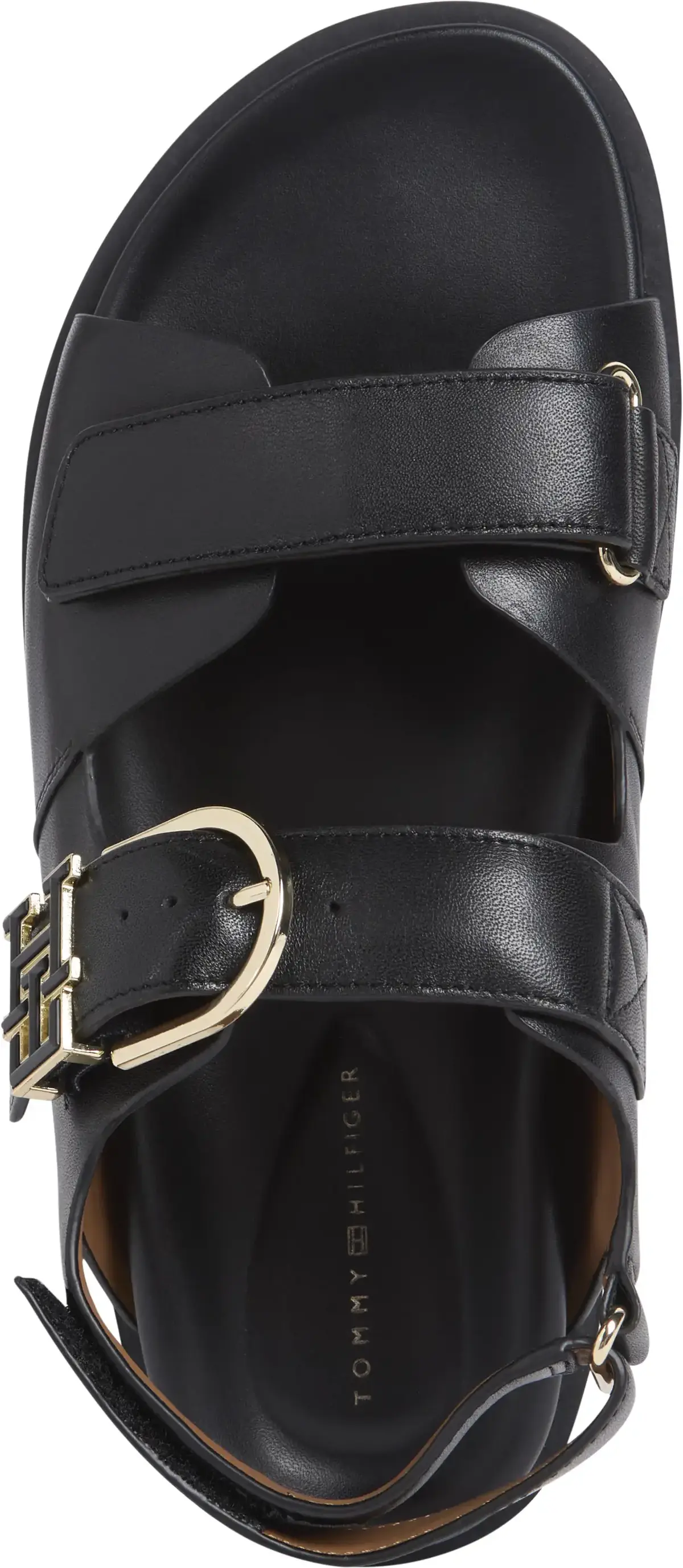 Tommy Hilfiger LEATHER SPORTY SANDA, BDS Siyah Kadın Terlik