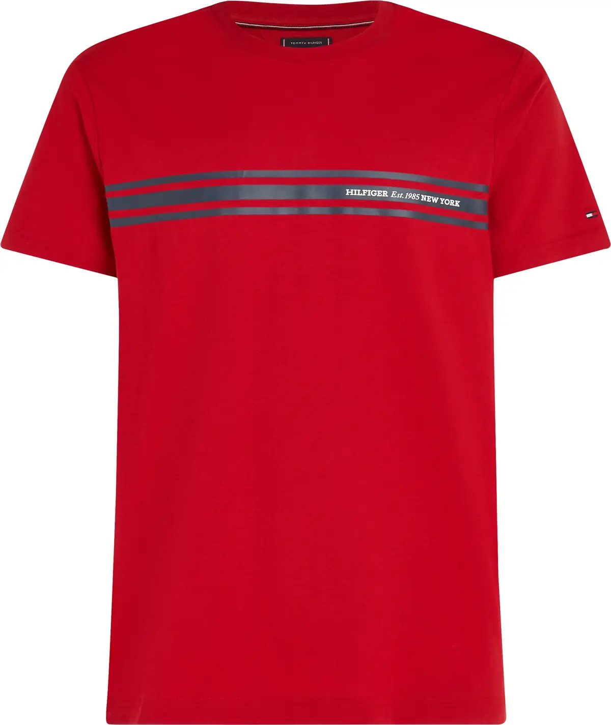 Tommy Hilfiger CENTRAL CHEST STRIPE, XLD Kırmızı Erkek T-Shirt & Polo