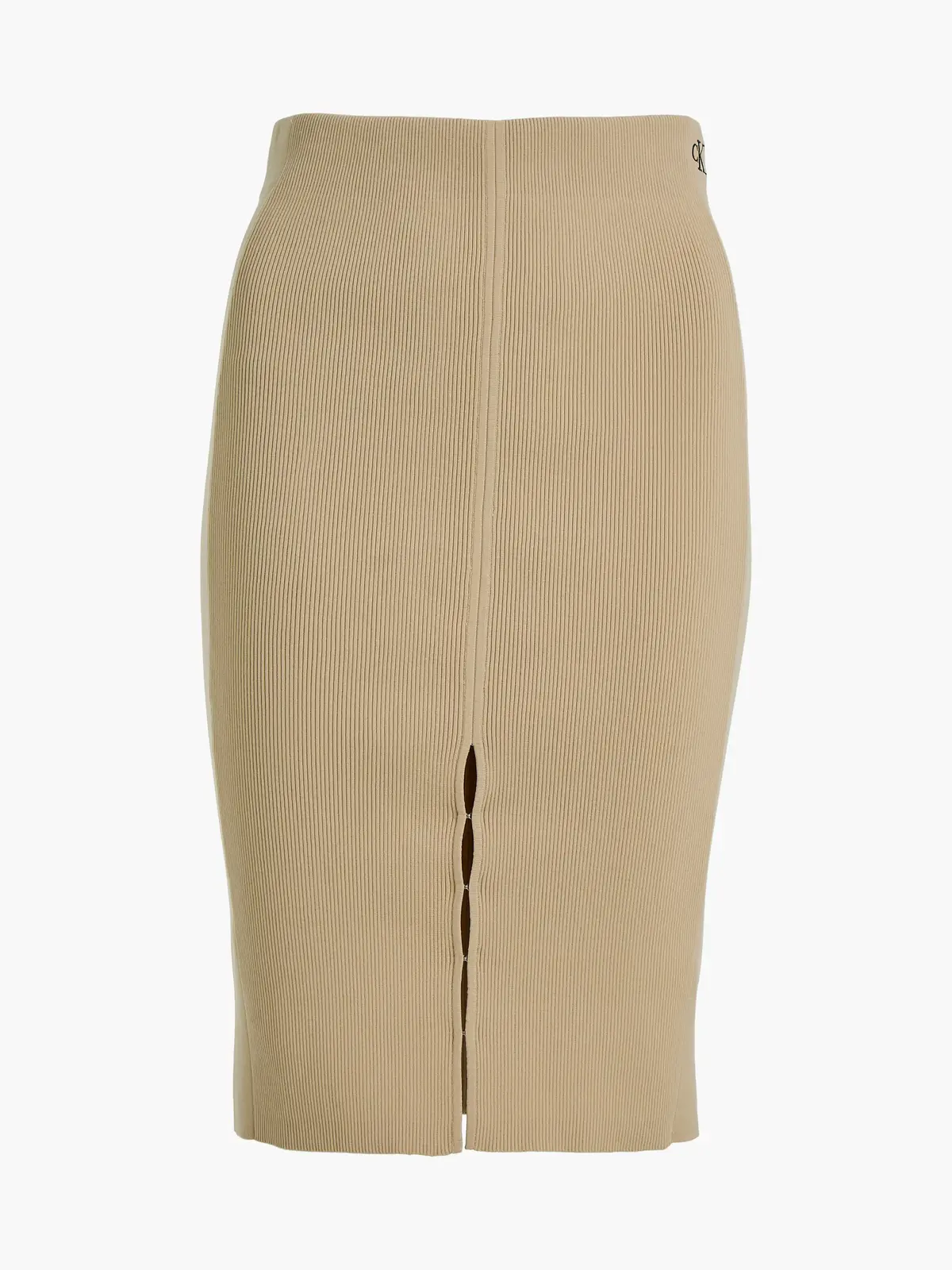 Calvin Klein HOOK & EYE KNITTED S Kadın Krem Etek