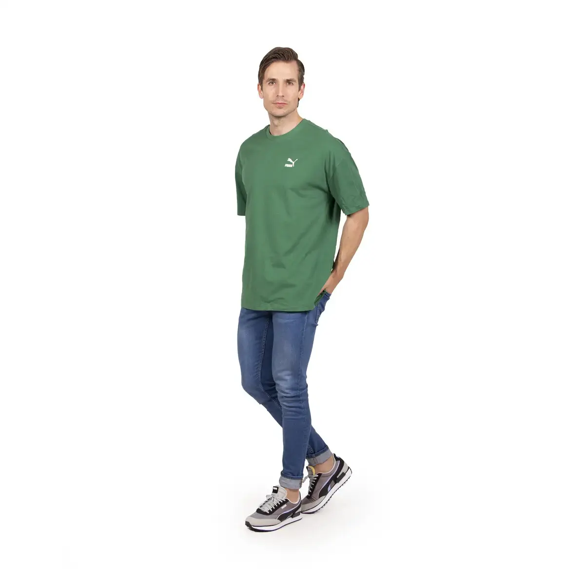Puma Classics Oversized Yeşil Erkek T-Shirt