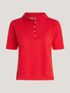 Tommy Hilfiger 1985 REG PIQUE POLO Kadın Kırmızı Polo T-Shirt