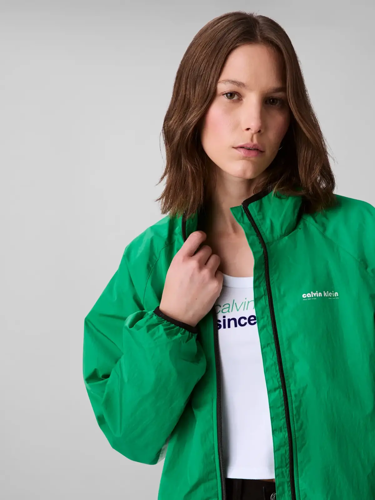 Calvin Klein RETRO TRACK JACKET Yeşil Kadın Ceket