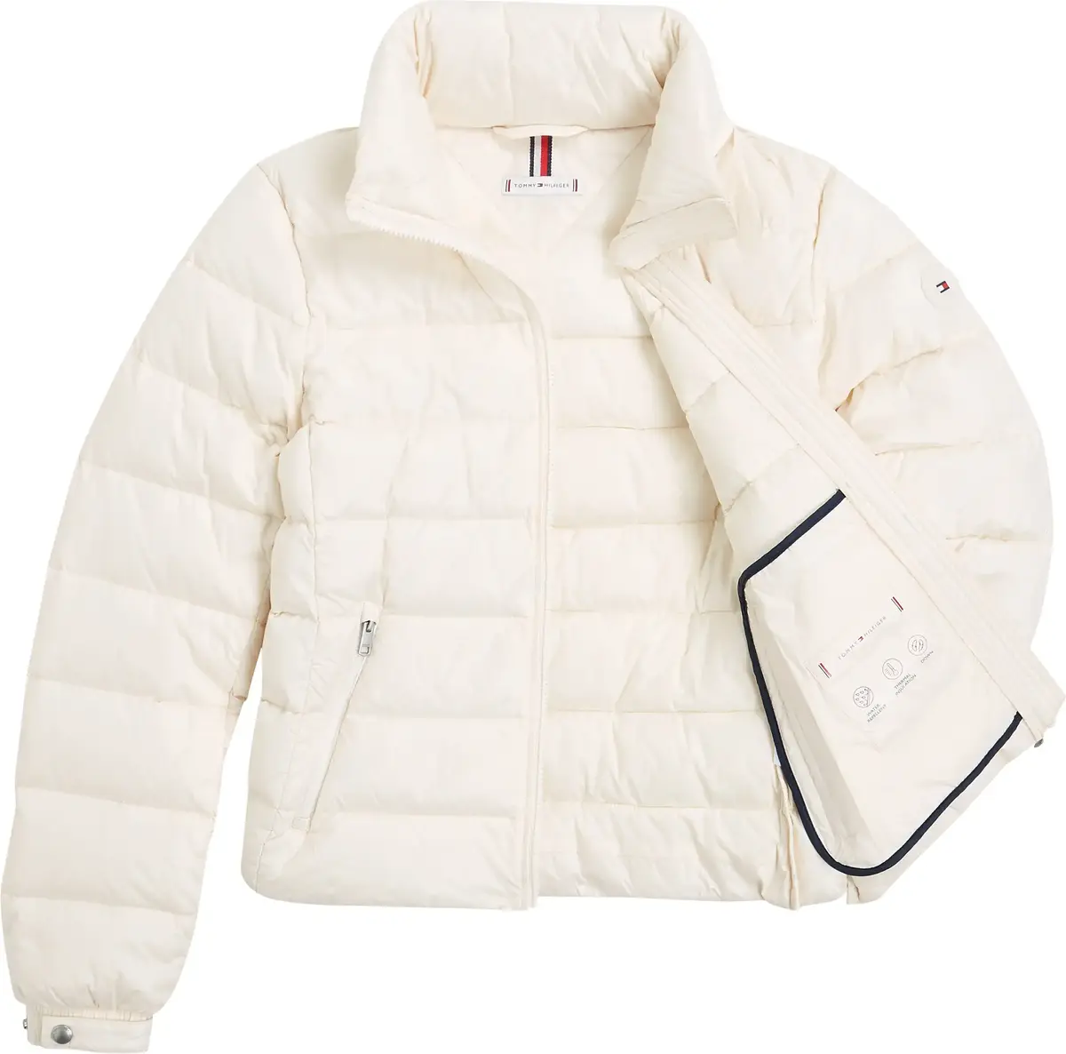 Tommy Hilfiger LW DOWN FEMININE GLO, Z00 Krem Kadın Mont