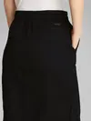 Calvin Klein SOFT LINEN MIDI SKIRT Siyah Kadın Etek