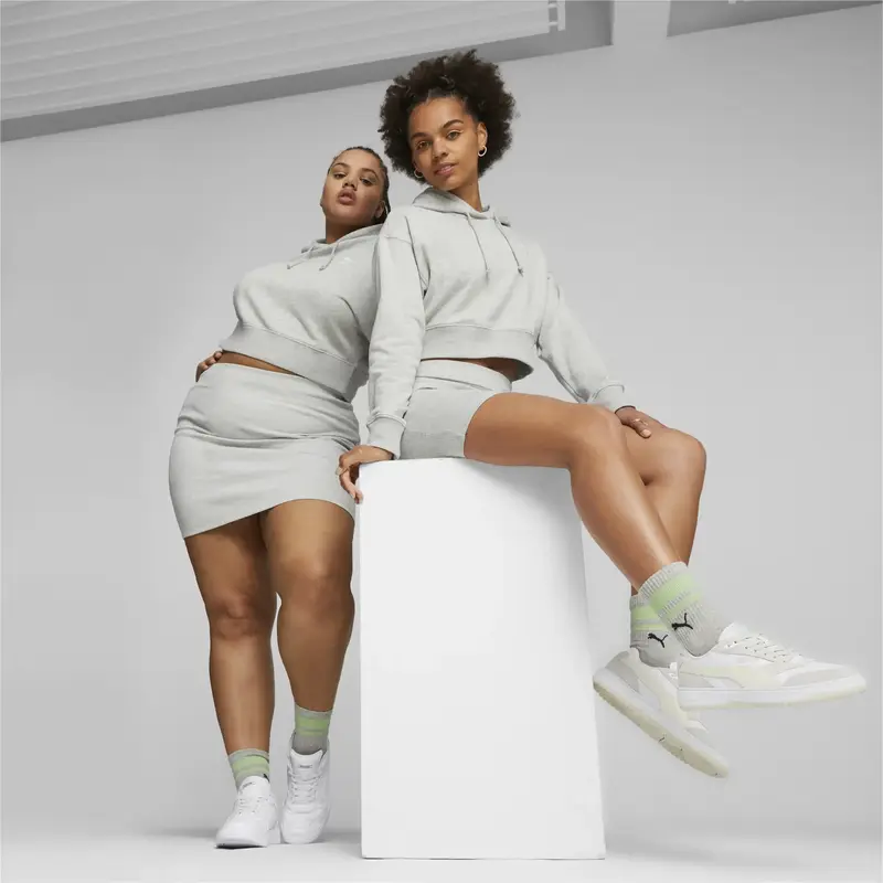 Puma CLASSICS Ribbed Skirt Gri Kadın Etek