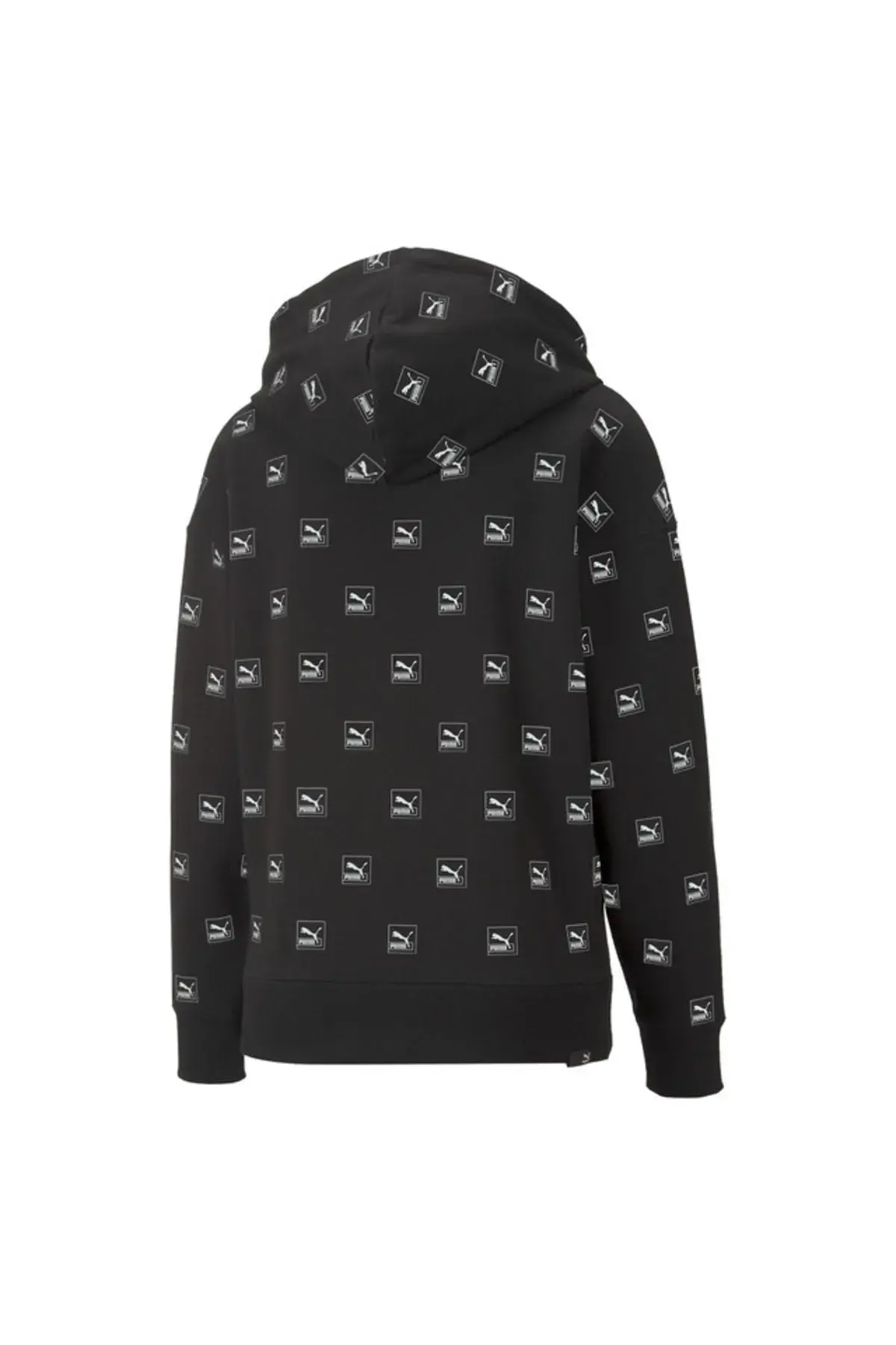 Puma Brand Love Aop Hoodie Fl Siyah Kadın Hoodie