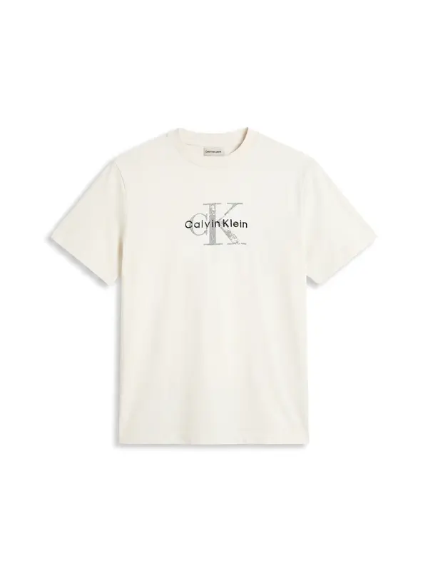 Calvin Klein SS 20s EZ Distressd, YAS Beyaz Erkek T-Shirt