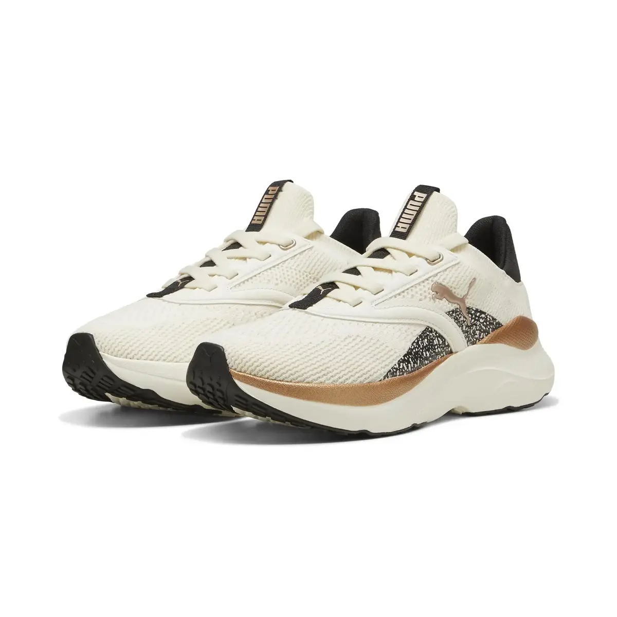 Puma Softride Mayve Leoprd II Wns Kırık Beyaz Kadın Yürüyüş ve Koşu Ayakkabısı