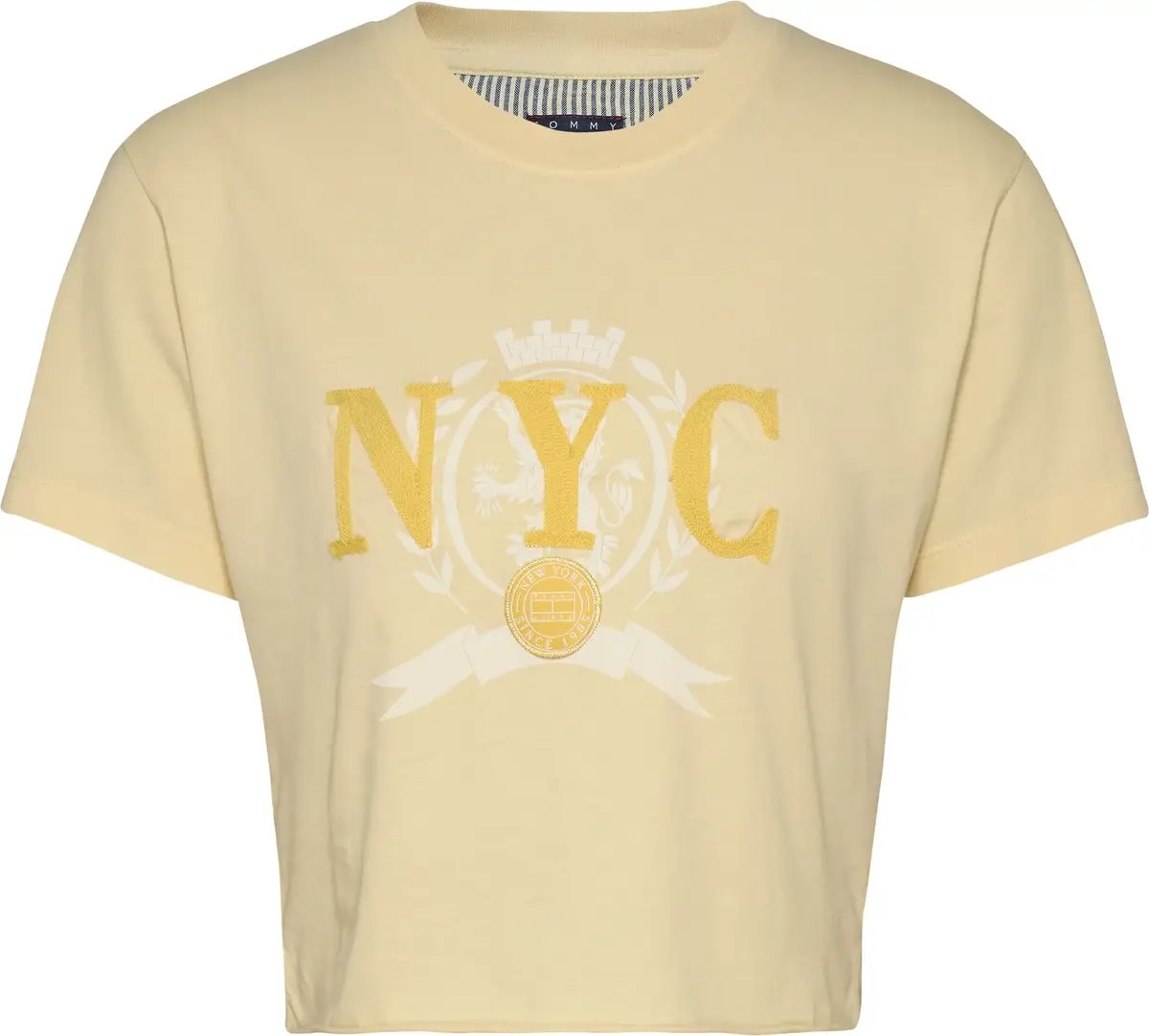 Tommy Hilfiger TJCW VARSITY GRAPHIC, ZGA Sarı Kadın T-Shirt & Polo