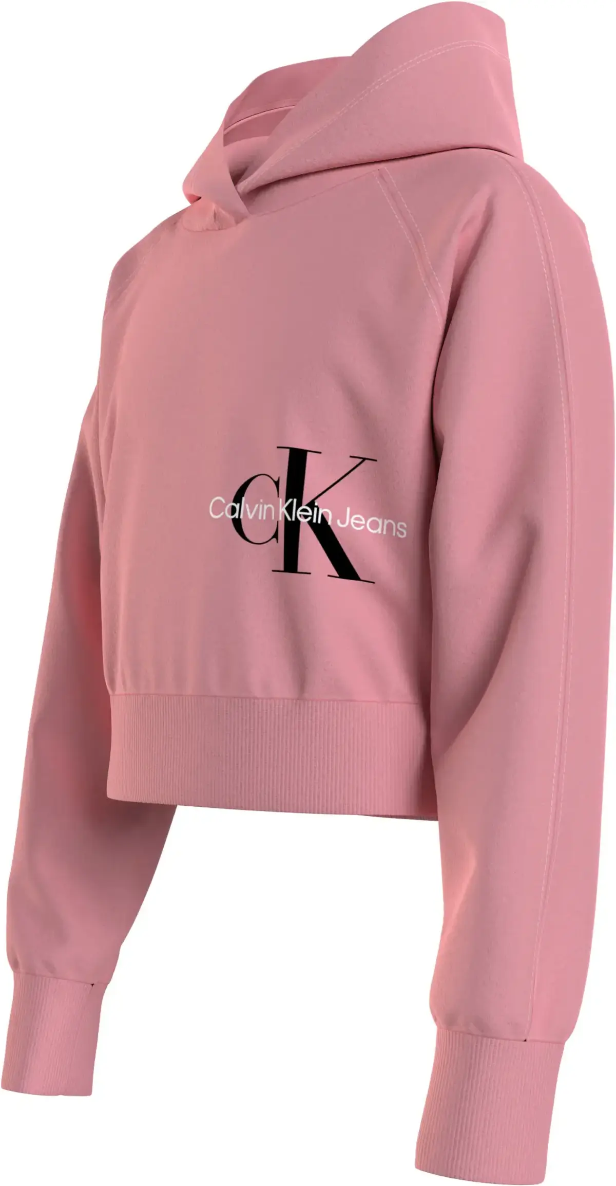 Calvin Klein MONOGRAM OFF PLACED Kadın Pembe Hoodie