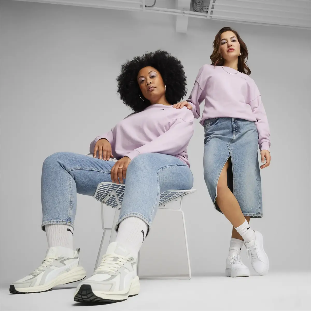 Puma BETTER ESSENTIALS Crew TR Lila Kadın Sweatshirt
