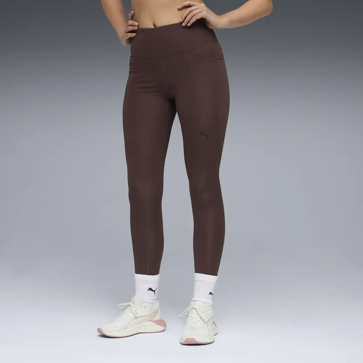 PUMA W TAD ESSENTIAL TIGHT - HW 7/8 Chocolate Kahverengi Kadın Tayt