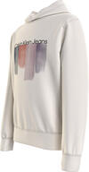 Calvin Klein PLACED BRUSHSTROKES Erkek Krem Hoodie