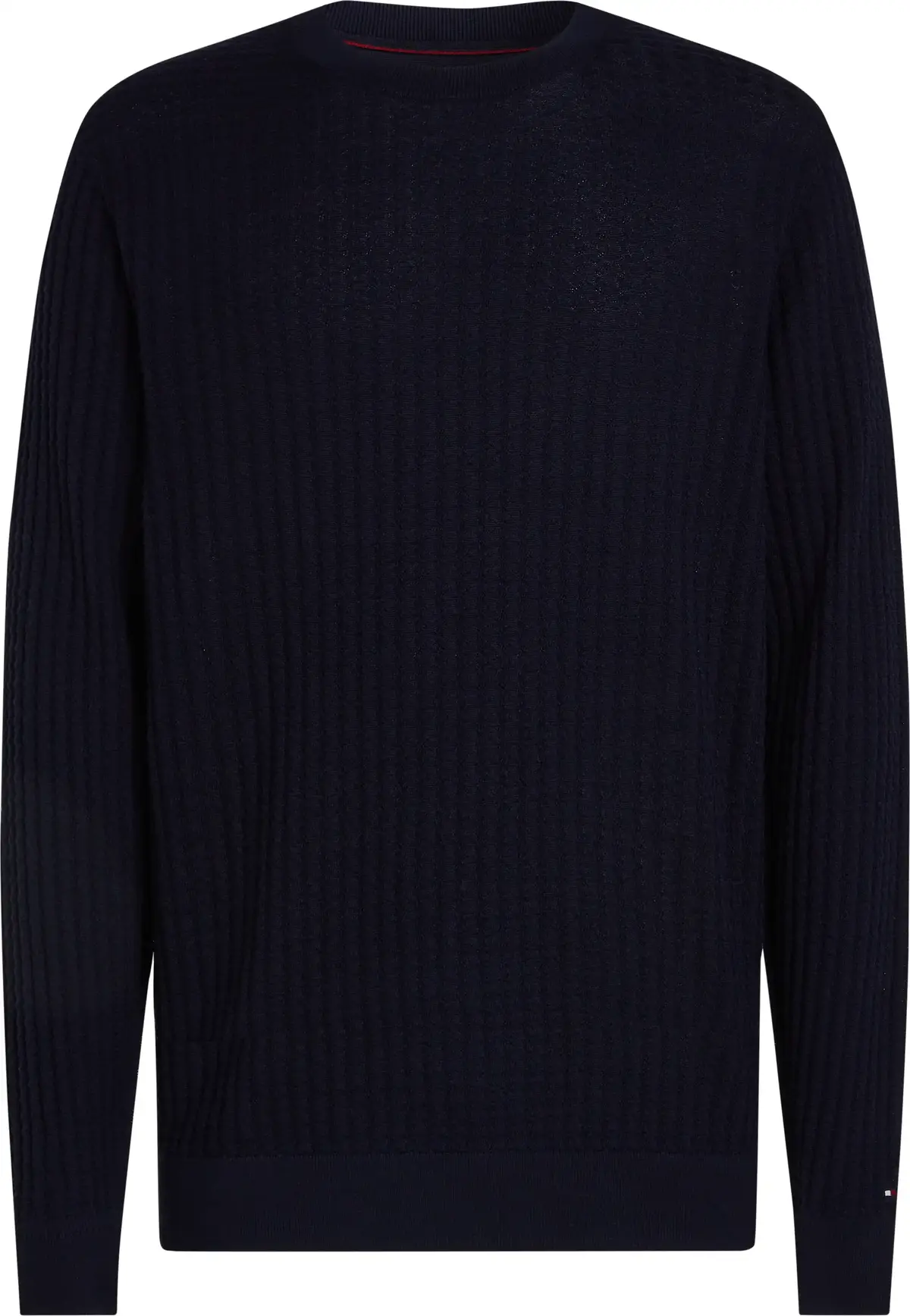 Tommy Hilfiger DC SEERSUCKER TEXTUR Erkek Siyah Kazak