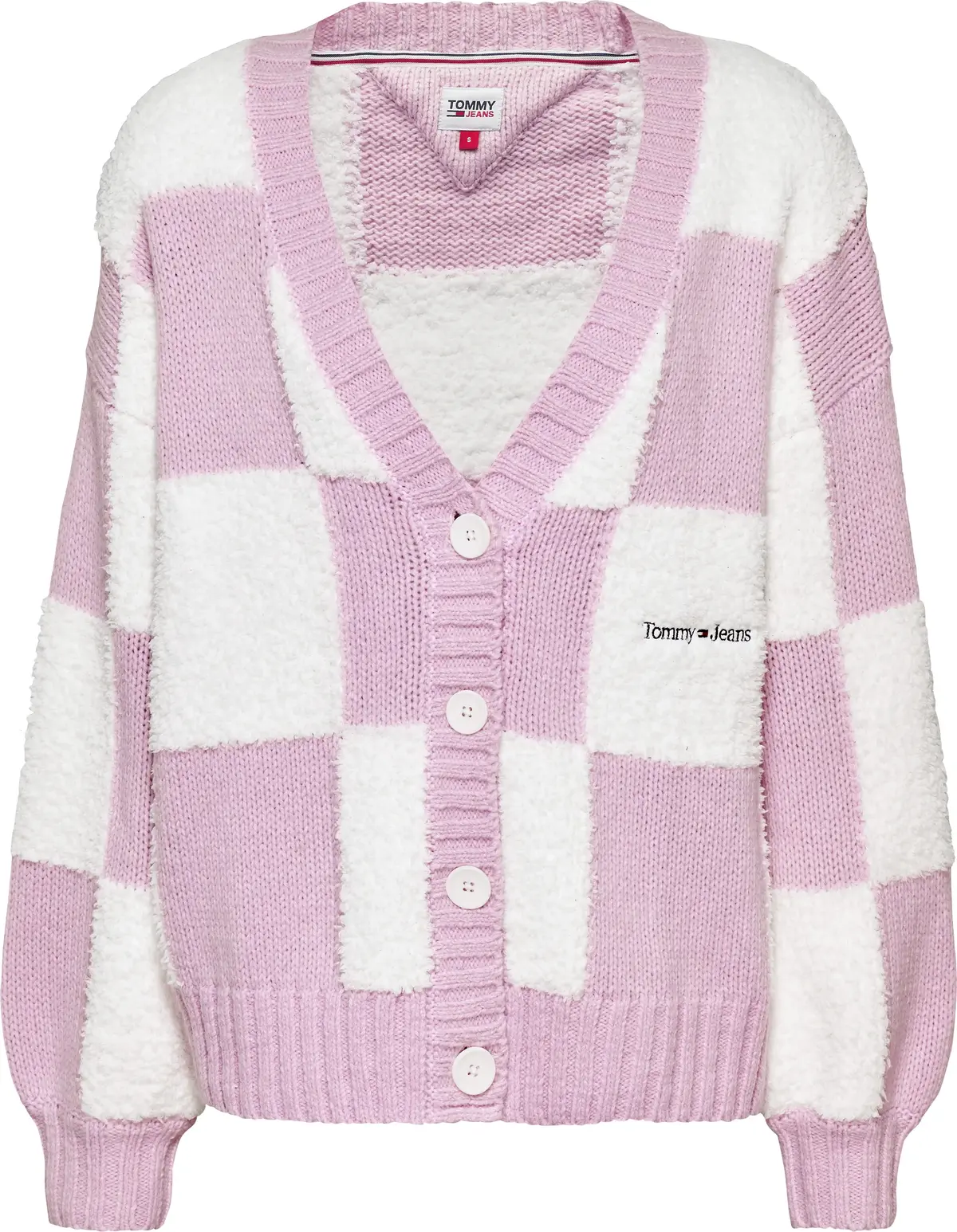 Tommy Hilfiger TJW OVRSZD CHECKER C Kadın Pembe Kazak