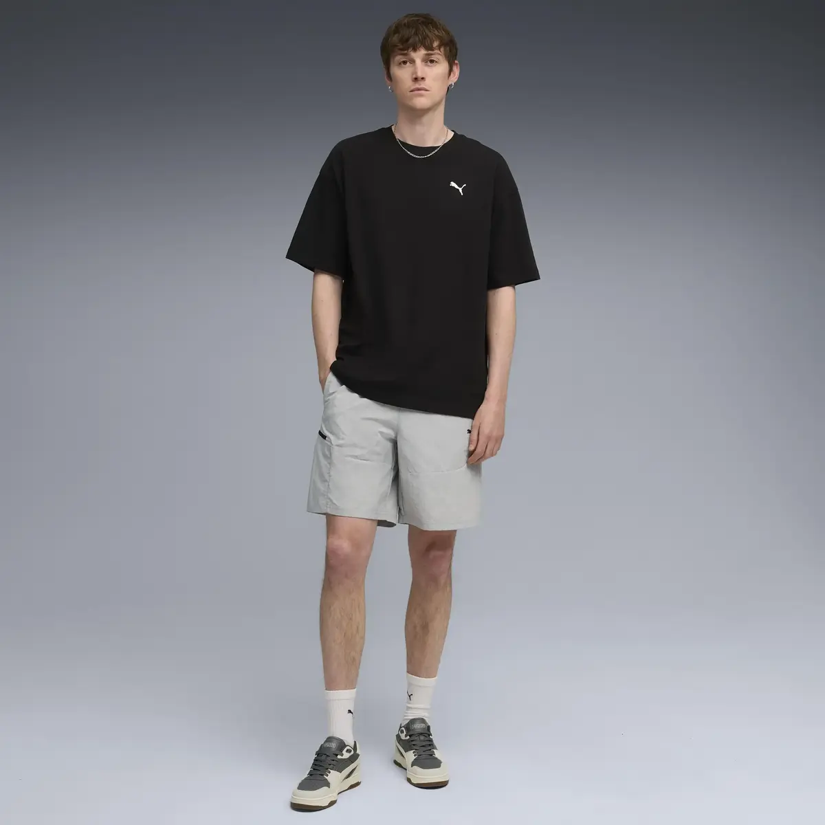 Puma PUMATECH Woven Shorts "8 Gri Erkek Şort