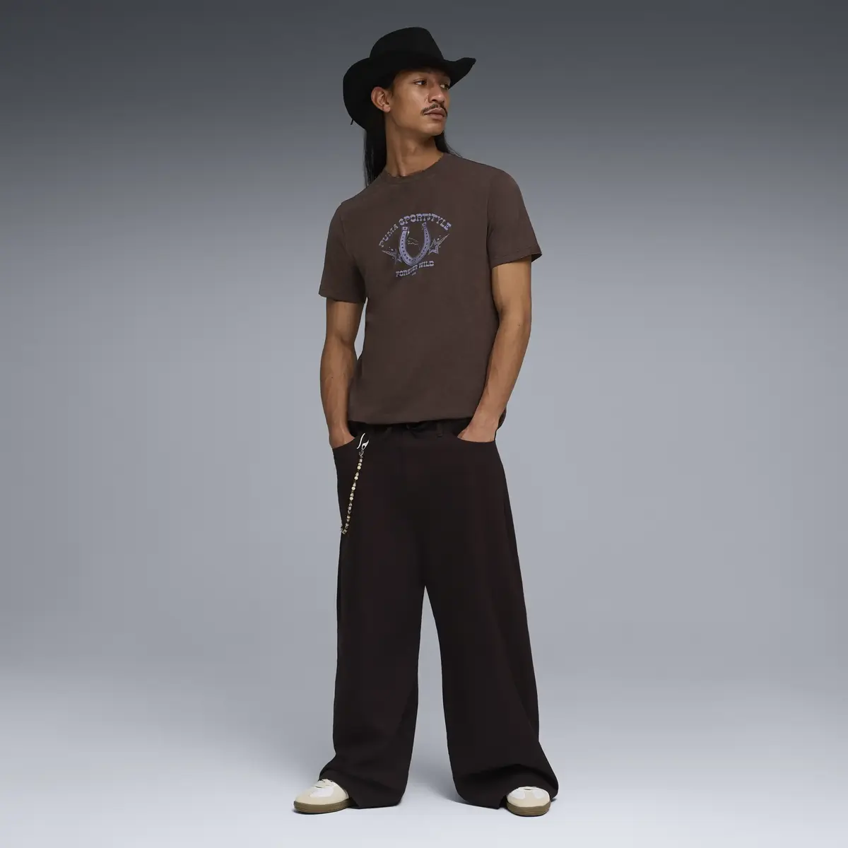 Puma GRAPHIC Tee Kahverengi Erkek T-Shirt