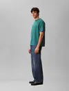 Calvin Klein SS 16S LINEN APPLIQU, 8ZU Yeşil Erkek T-Shirt
