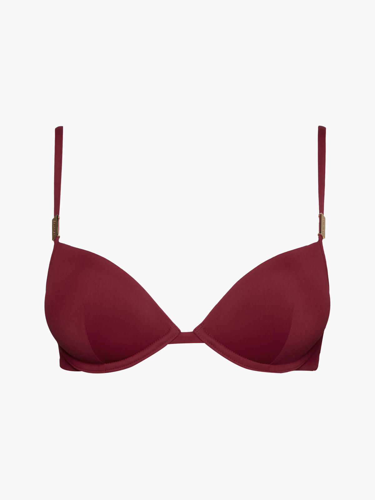 Calvin Klein PUSH UP Kadın Bordo Bikini Üstü