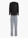 Calvin Klein L/S PANT SET Erkek Siyah Eşofman Takımı