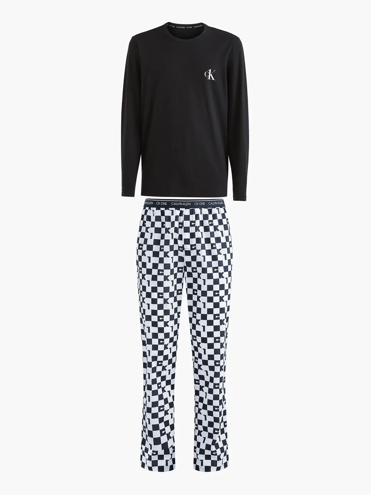 Calvin Klein L/S PANT SET Erkek Siyah Eşofman Takımı